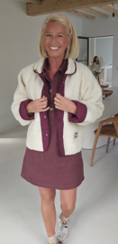 THE PERFECT jeans dress burgundy