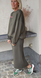 GOOD VIBES sweatshirt khaki