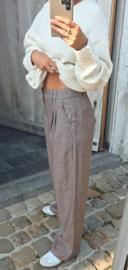 MARSHA wide leg pants vichy brown