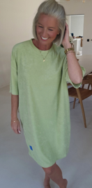 ADELINE midi terry dress lime