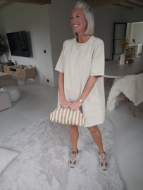 EMMA denim dress beige