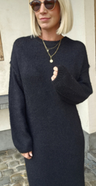 MANDINE maxi knit dress black