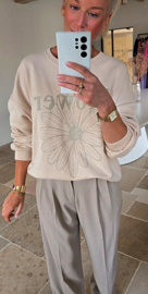 FLOWER sweatshirt beige