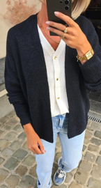 IMANE soft knit cardigan navy