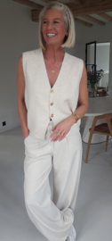 BENEDICTE loose wide leg pants softest beige