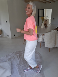 L'AMOUR AU SOLEIL tee neon peach