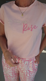 LA VIE EN ROSE cotton T-shirt baby pink