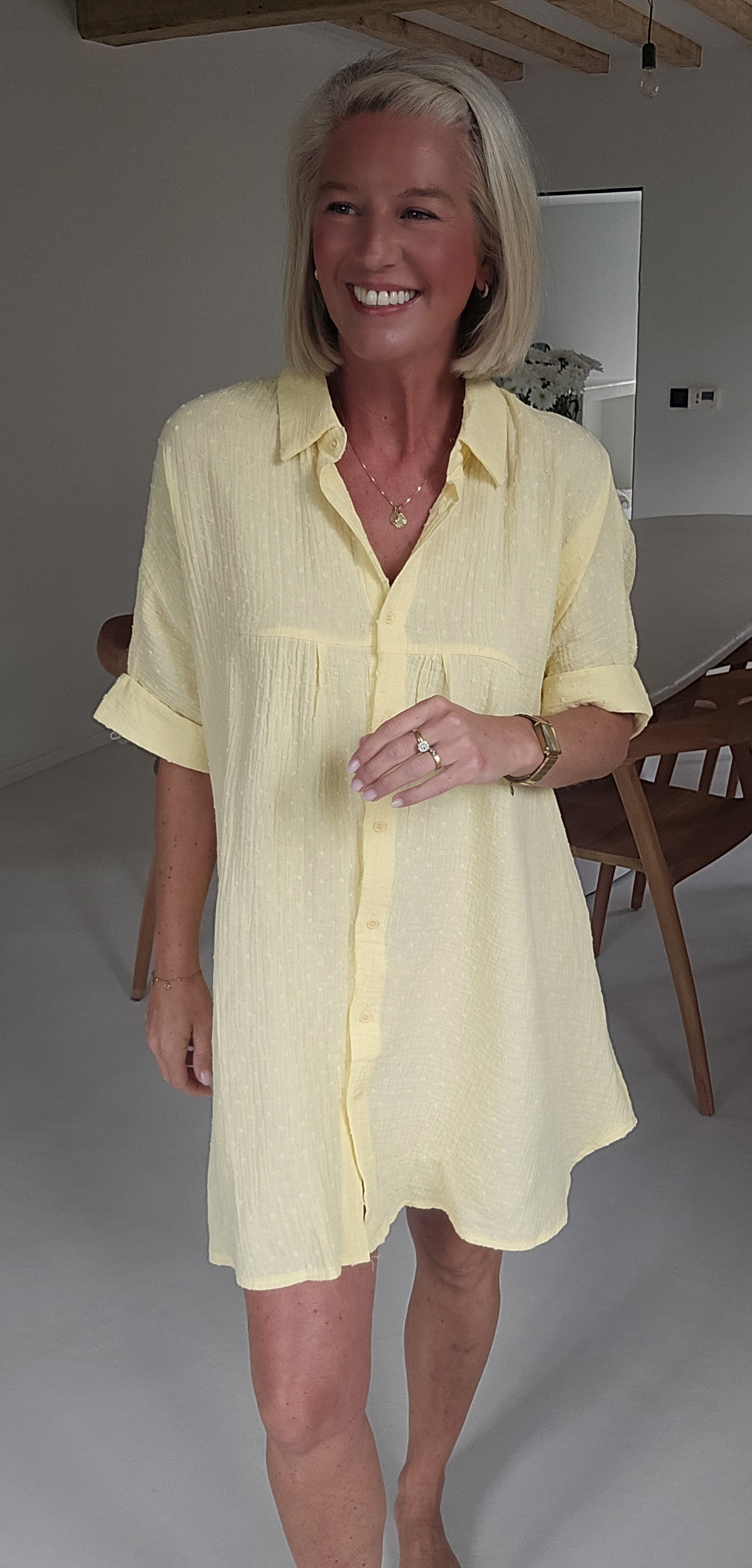 JANNA tetra shirt dress yellow