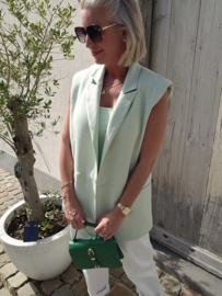 CRISTY sleeveless blazer mint