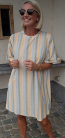 VERO striped terry dress khaki