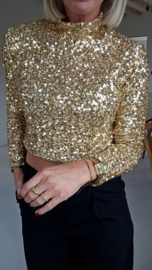 SHINE cropped top gold