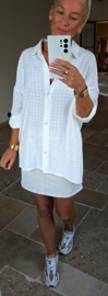 MELIA oversized cotton shirt white