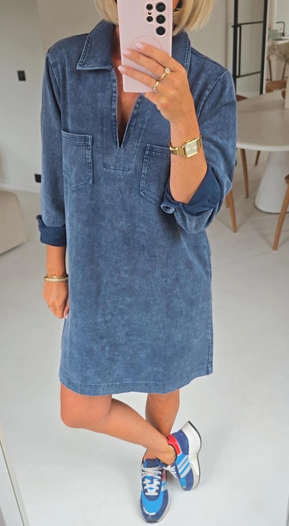 THE PERFECT JEANS 2 longsleeve dress navy