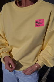 PERFECT sweatshirt pastel yellow