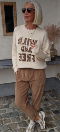 WILD AND FREE knit beige leo