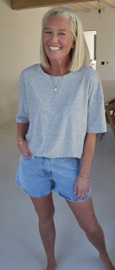 DANA terry T-shirt soft grey