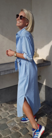 JINI maxi jeans dress soft blue
