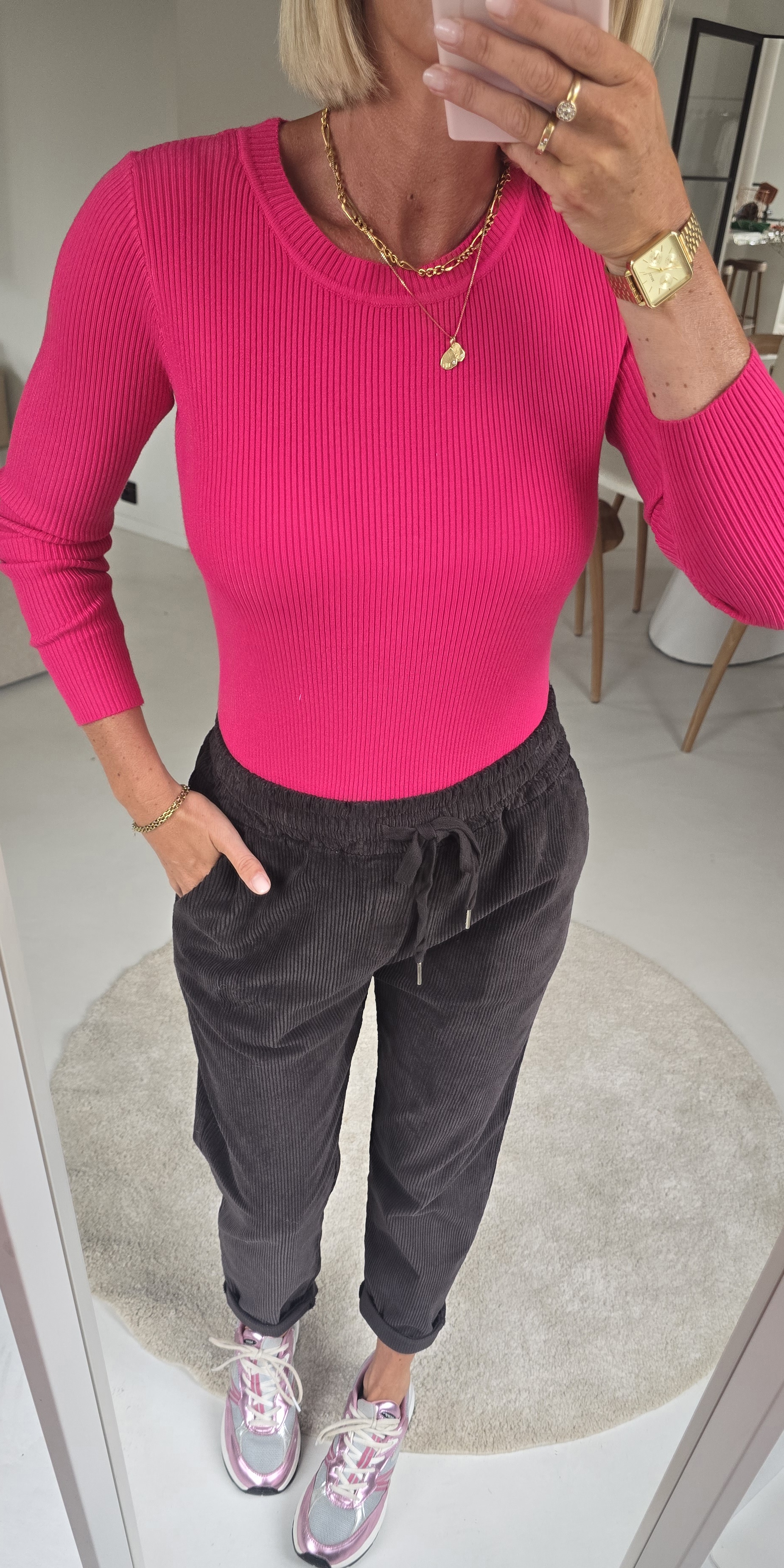 MILIA basic knit fuschia