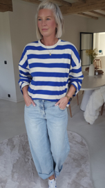 STRIPE AFFAIR longsleeve kobalt blue