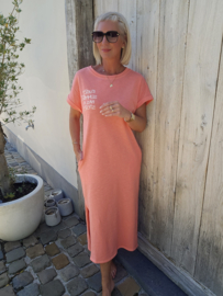 SUMMER STORY tee dress coral