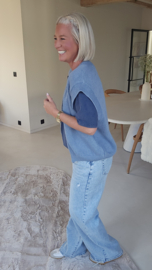 AZUR zip gilet capri soft blue