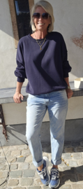 HAPPY IN A MILLION LITTLE WAYS sweatshirt navy