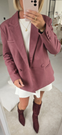 KAE suede blazer darker old pink