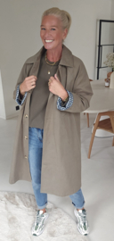 FAUVE oversized cotton sweatshirt khaki