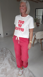 OUT OF OFFICE tee red