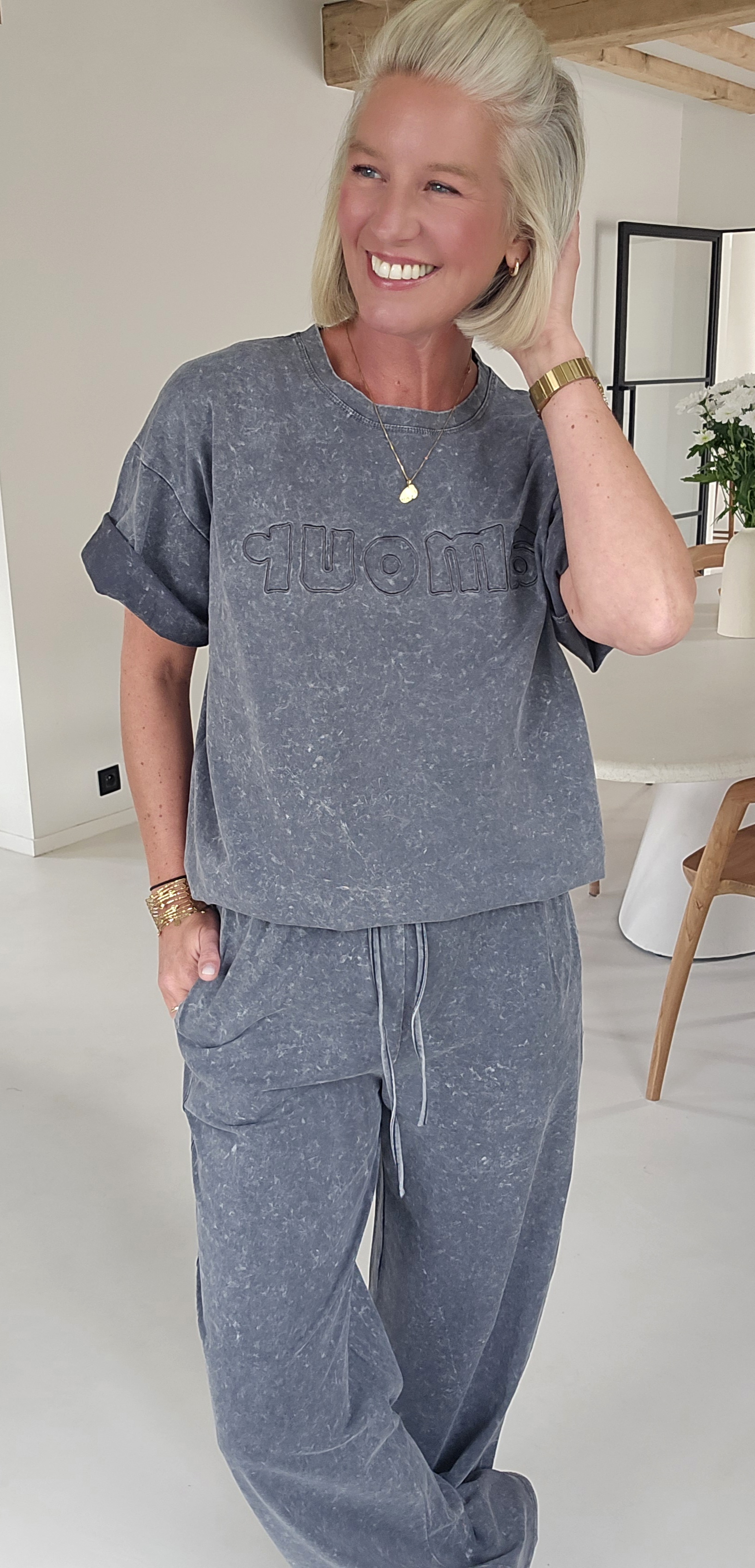 JONAH jogger set washed grey