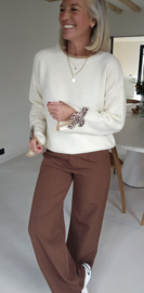 CORA wide leg pants chocolat