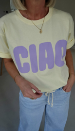 CIAO cotton T-shirt pastel yellow