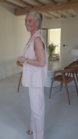LISAN wide leg pants soft pink