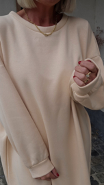 ROBYN maxi sweatshirt fleece dress vanilla