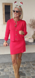 BONITA 2 knit set christmas red