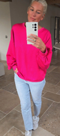 FEEL GOOD oversized sweatshirt fuschia