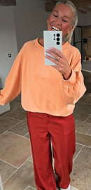 ASTER oversized sweatshirt salmon