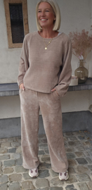 MANDI 2 velvet set taupe