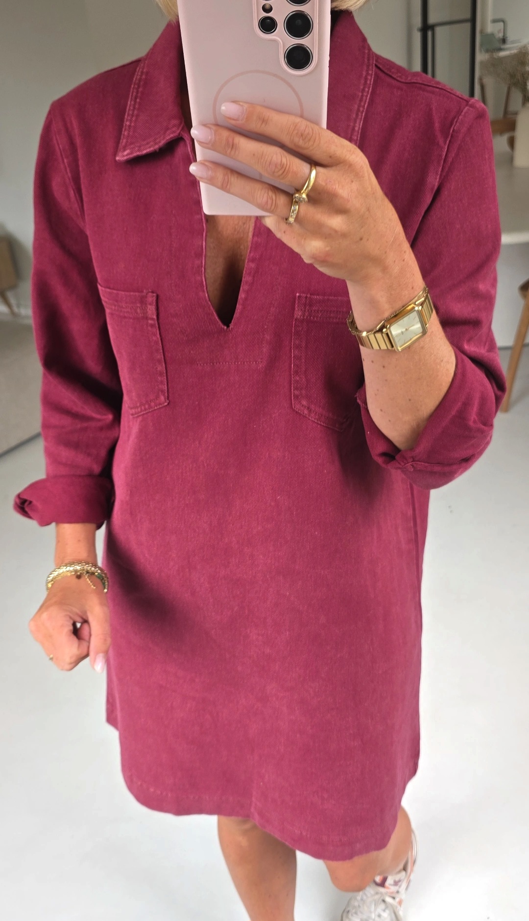 THE PERFECT JEANS 2 longsleeve dress burgundy