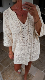 IBIZA crochet dress beige