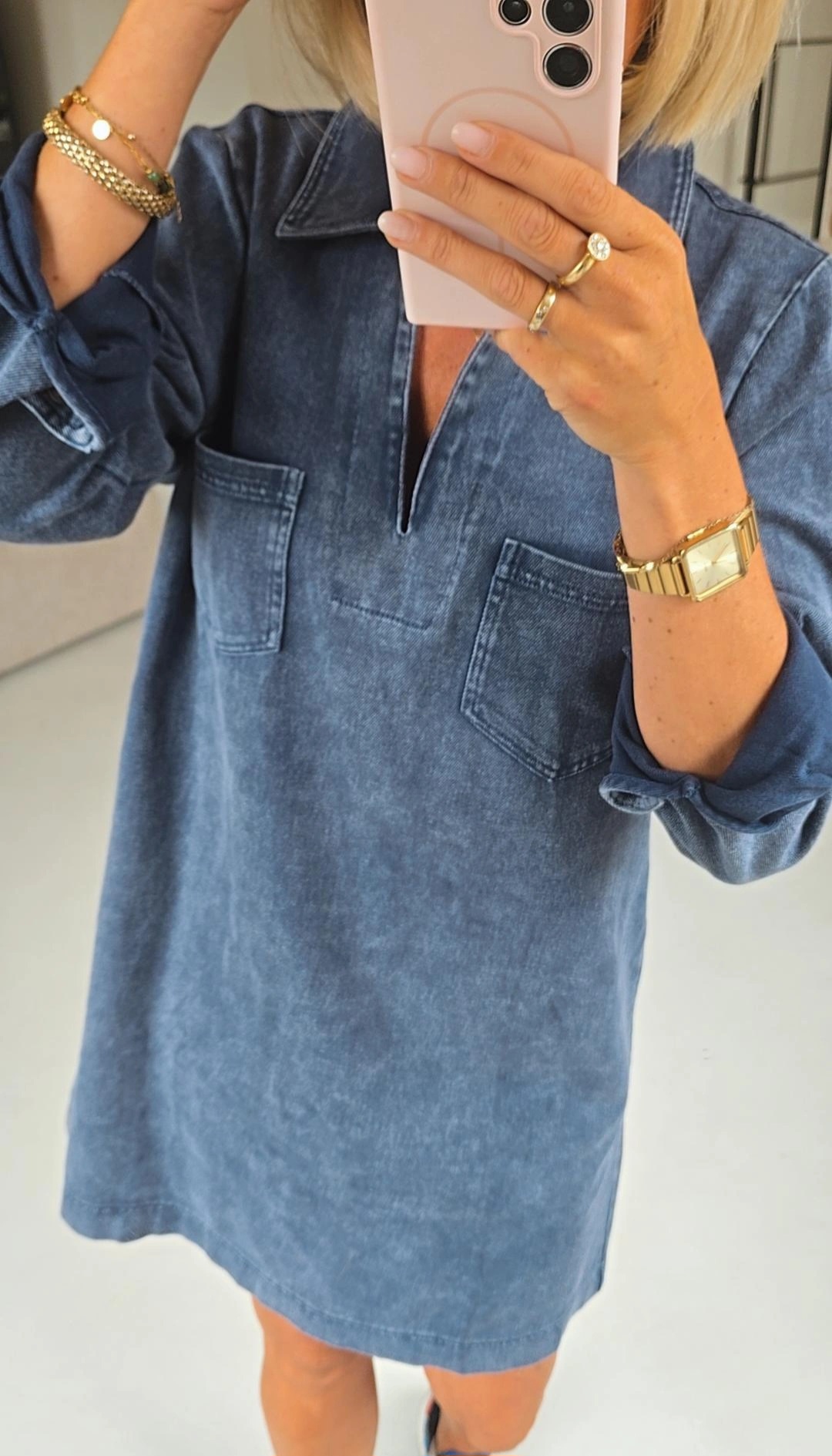 THE PERFECT JEANS 2 longsleeve dress navy