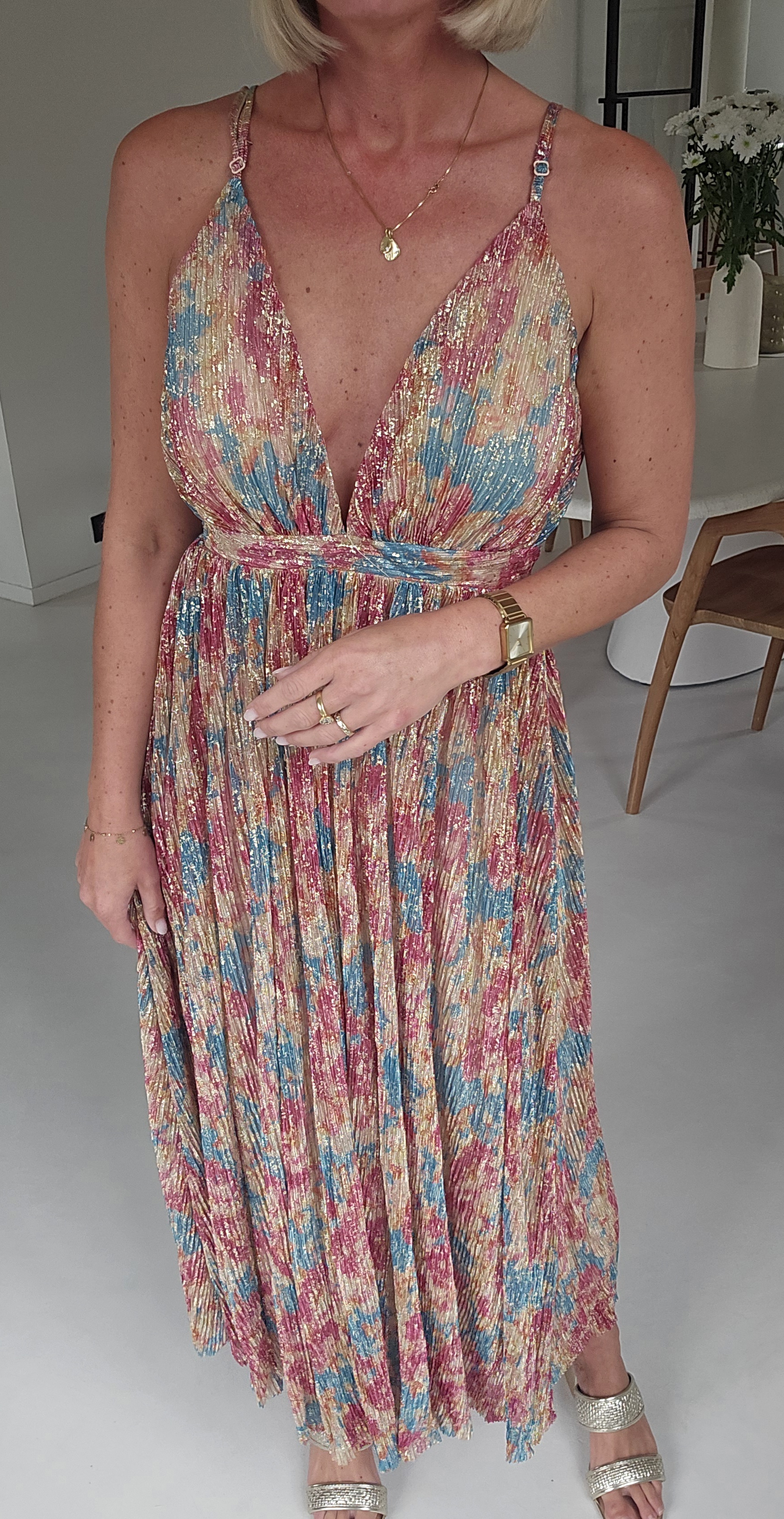 ROZETTA maxi party dress turquoise
