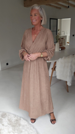 ÉLAN SOIRÉE maxi dress taupe