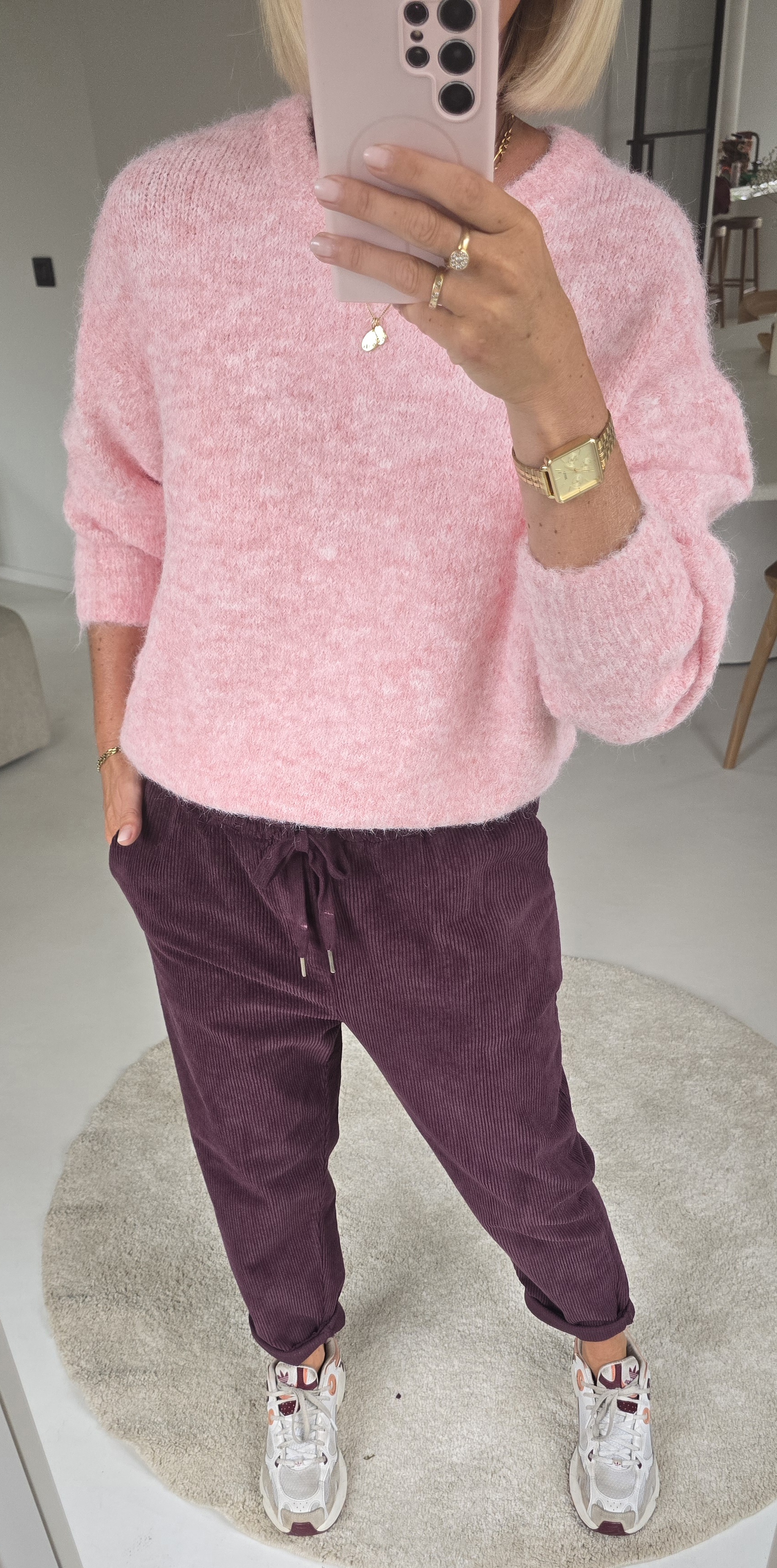 BEZIERS soft knit mêlee pink