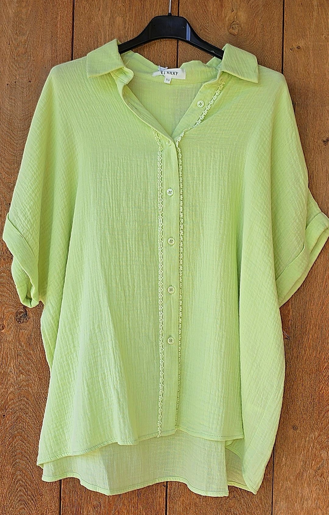 tetra short-sleeved shirt pastel green