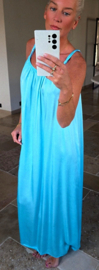TORINI maxi satin dress turquoise