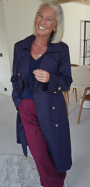 JOLANDE maxi trench coat navy