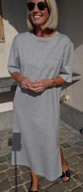 RANI cotton T-shirt dress mêlee grey