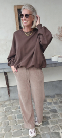 POCKET sweatshirt chocolat