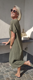 MADLINE T-shirt dress washed khaki